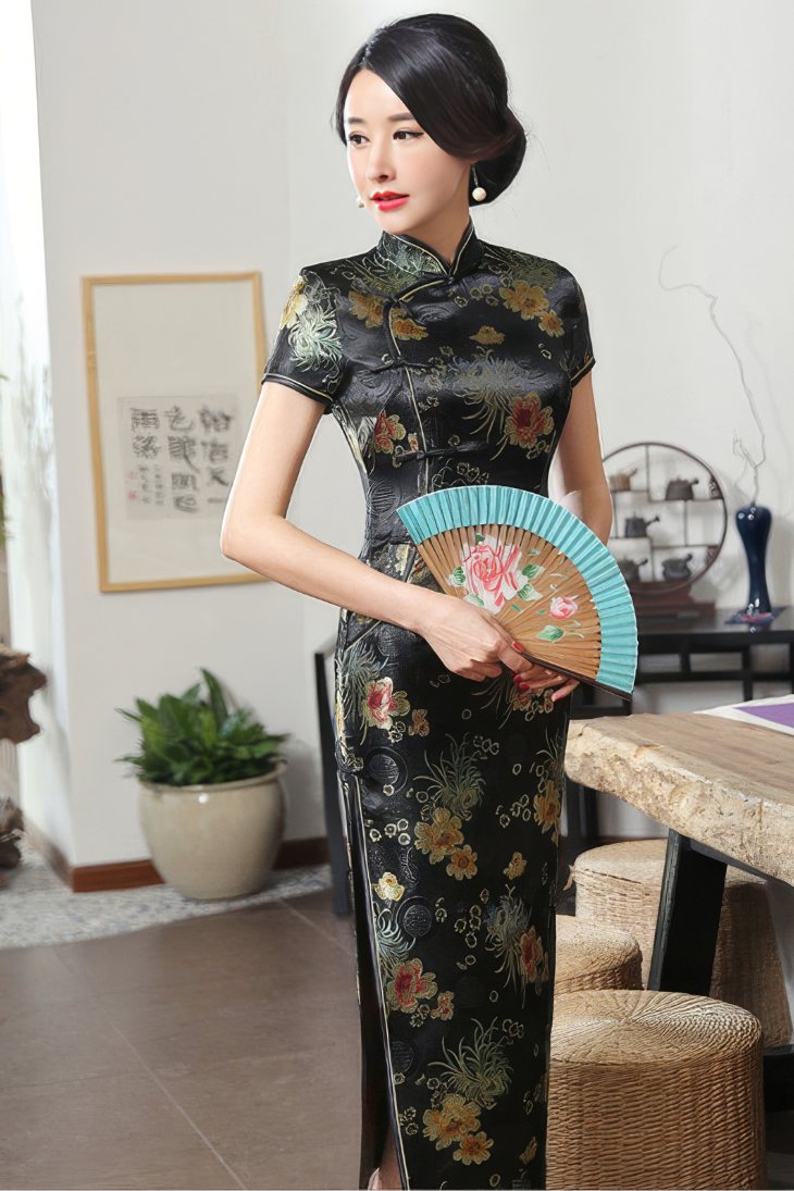 Robe Chinoise À Fleurs – Lian