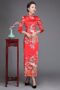 Robe Qipao Traditionnelle Chinoise - Manches Longues - Satin Avec Boutons - Neuve Avec étiquettes